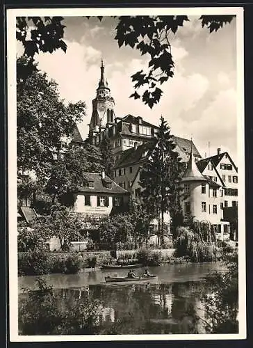 AK Tübingen, Hölderlinturm mit Alter Aula