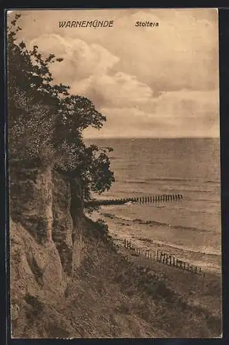 AK Warnemünde, Stoltera mit Blick aufs Meer
