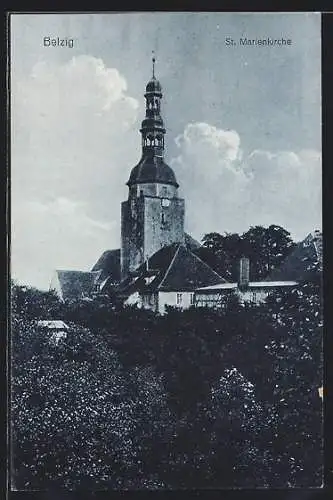 AK Belzig, Blick auf die St. Marienkirche