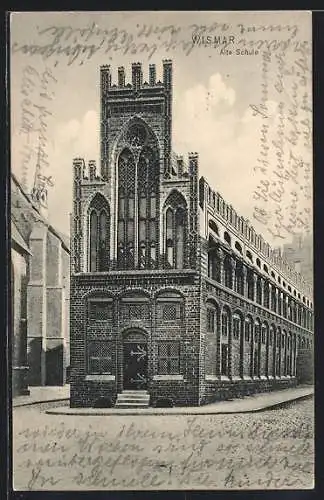 AK Wismar, die alte Schule neben der Kirche