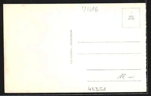 AK Alverskirchen, Kirche im Winter mit brennender Kerze