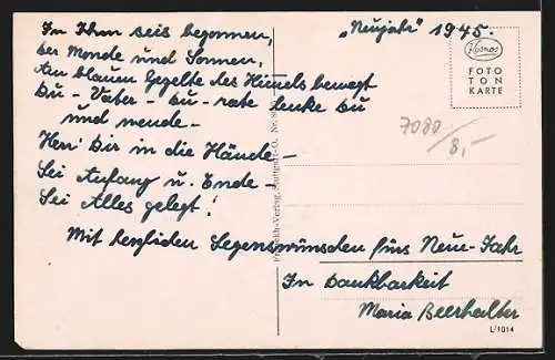 AK Unterkochen, Teilansicht mit Kirche