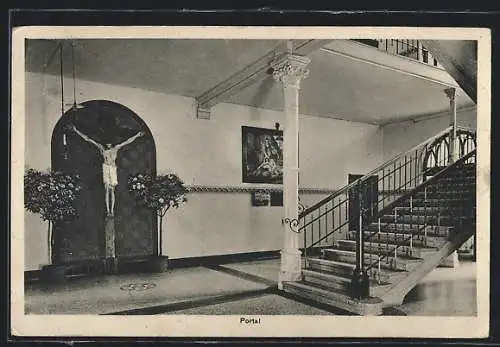 AK Werl i. W., Portal im Mariannen-Hospital