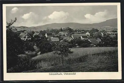AK Lörzenbach /Odenwald, Blick über die Dächer