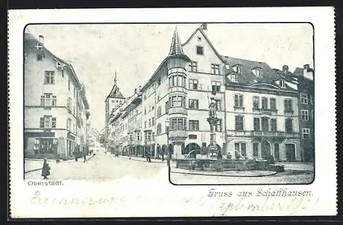 AK Schaffhausen, Brunnen in der Oberstadt