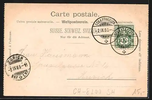 AK Schaffhausen, Brunnen in der Oberstadt