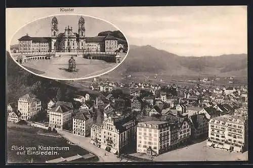 AK Einsiedeln, Panorama und Kloster