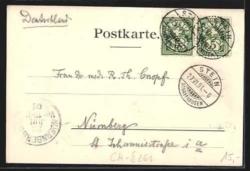 AK Stein a. Rhein, Auf dem Rathausplatz