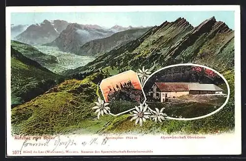 AK Amden, Gasthaus Oberkäsern, Speerspitze, Aufstieg zum Speer