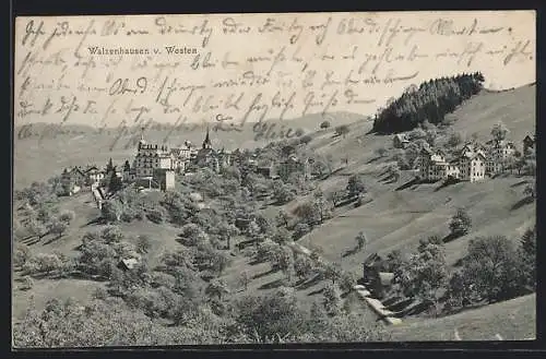 AK Walzenhausen, Ortsansicht von Westen