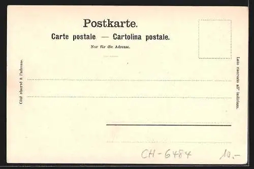 AK Wassen, Ortsansicht aus der Vogelschau