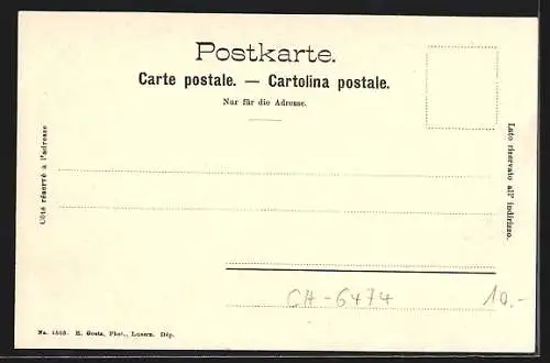 AK Amsteg, Totalansicht mit Kerstelenbachbrücke und Reuss