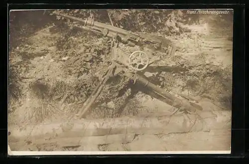 Foto-AK Französisches Maschinengewehr