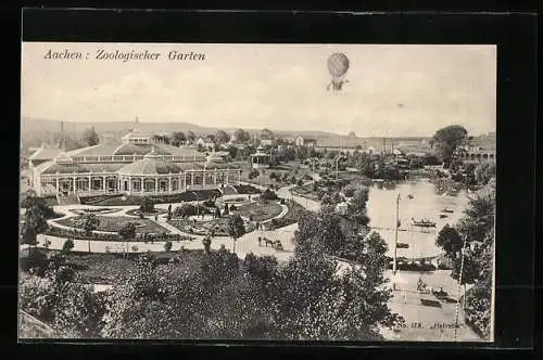 AK Aachen, Ballon passiert den Zoologischen Garten
