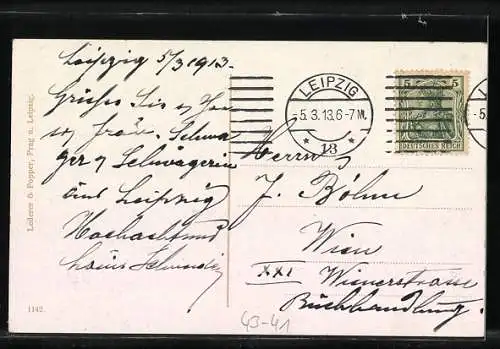 AK Leipzig, Petrsstrasse während der Messe