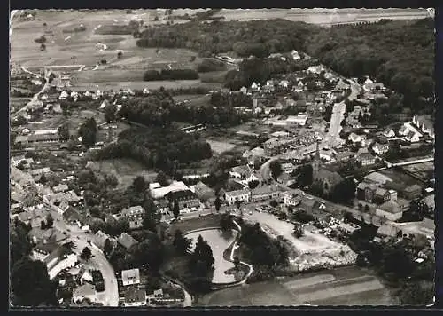 AK Syke, Ortsansicht mit Teich vom Flugzeug aus