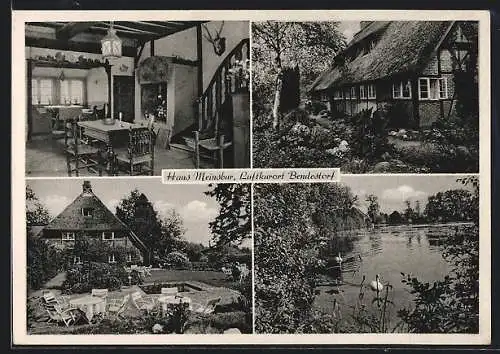 AK Bendestorf, Gasthaus Meinsbur mit Innenansicht