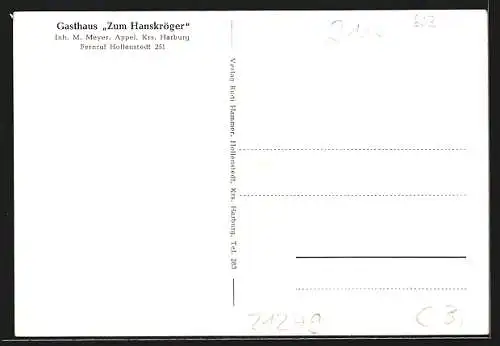 AK Appel /Harburg, Gasthaus Zum Hanskröger, Inh. M. Meyer