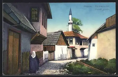 Künstler-AK Bosnien, Türkenviertel