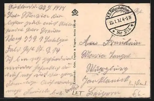 AK Mitau, Ortspartie mit Marktplatz