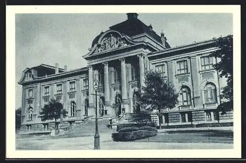AK Riga, Strassenpartie mit dem Kunstmuseum