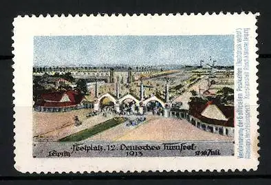 Reklamemarke Leipzig, 12. Deutsches Turnfest 1913, Festplatz