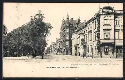 AK Hannover, Friedrichstrasse mit Passanten