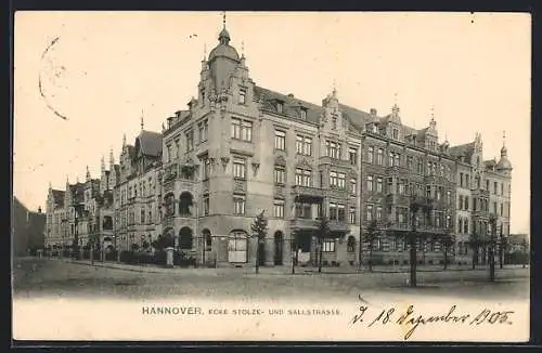 AK Hannover, Ecke Stolze- und Sallstrasse