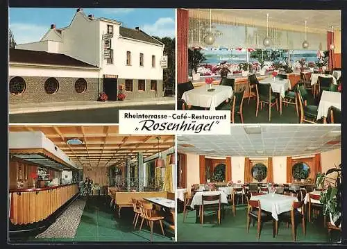 AK Köln-Zündorf, Café-Restaurant Rosenhügel, Hauptstrasse 251-253