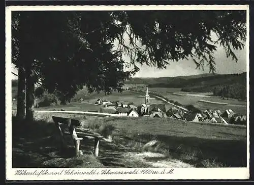 AK Schönwald / Schwarzwald, Totale mit Kirche