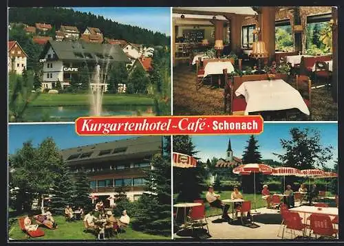 AK Schonach / Schwarzwald, Kurgartenhotel-Café Armin Schneider, Sommerbergstrasse 3