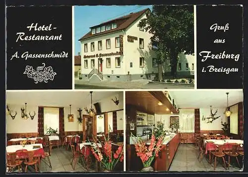 AK Freiburg / Breisgau, Hotel-Restaurant A. Gassenschmidt, Basler Landstrasse 74