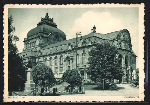 AK Freiburg i. Br., Stadttheater