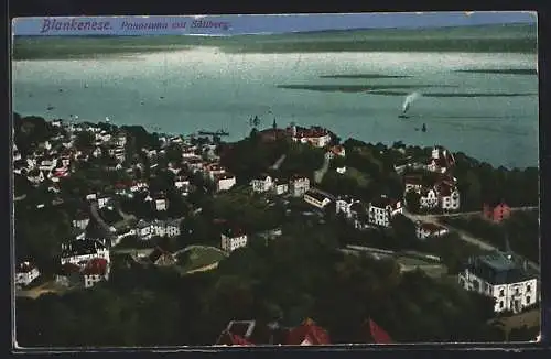 AK Hamburg-Blankenese, Panorama mit Süllberg aus der Vogelschau