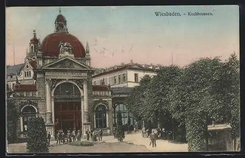 AK Wiesbaden, Partie am Kochbrunnen