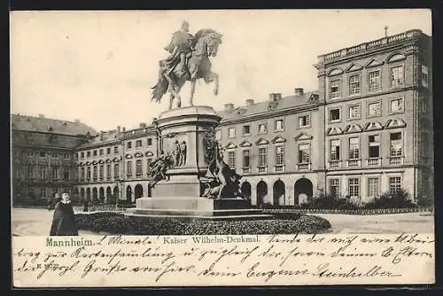 AK Mannheim, Am Kaiser Wilhelm-Denkmal