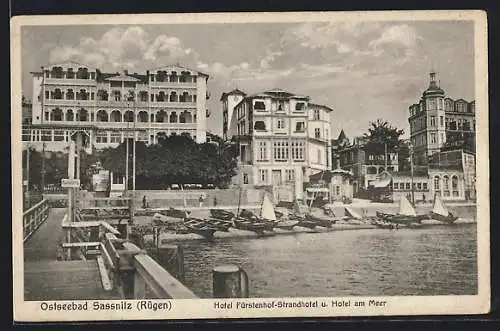 AK Sassnitz /Rügen, Hotel Fürstenhof und Hotel am Meer