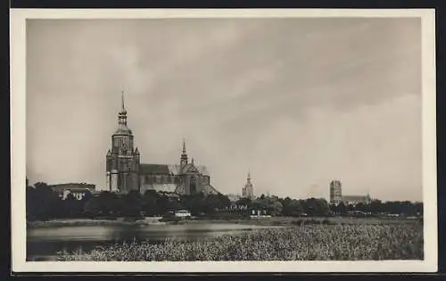 AK Stralsund, Stadtbild von Süden