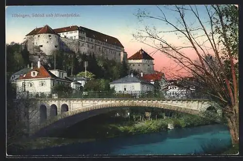 AK Tübingen, Schloss und Alleenbrücke