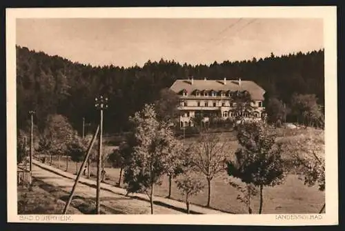 AK Bad Dürrheim, Landessolbad mit Strasse
