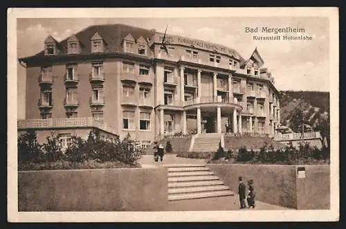 AK Bad Mergentheim, Hotel Kuranstalt Hohenlohe