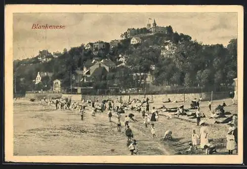 AK Hamburg-Blankenese, Strandleben und Süllberg-Blick