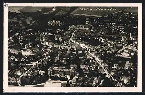 AK Bückeburg, Panorama, Fliegeraufnahme
