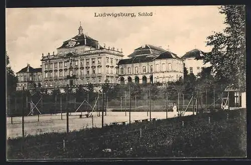 AK Ludwigsburg, Schloss, Tennisplatz