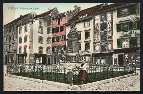 AK Säckingen, Scheffeldenkmal