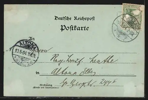 Mondschein-AK Helgoland, Partie an der Westküste