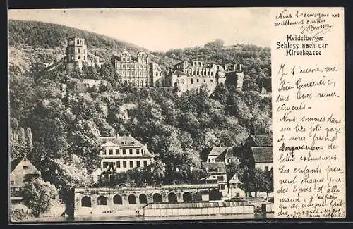 AK Heidelberg, Schloss nach der Hirschgasse