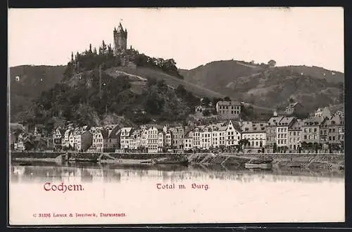 AK Cochem, Totalansicht mit Burg