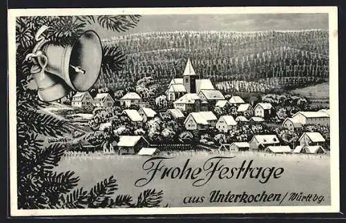 AK Unterkochen, Ortsansicht