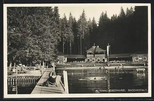 AK Altenau / Oberharz, Badeanstalt